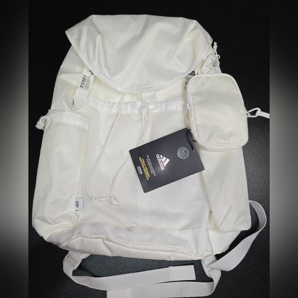 Adidas Cream Backpack with Mini Pouch